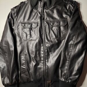Buffalo David Bitton Black Bomber Jacket